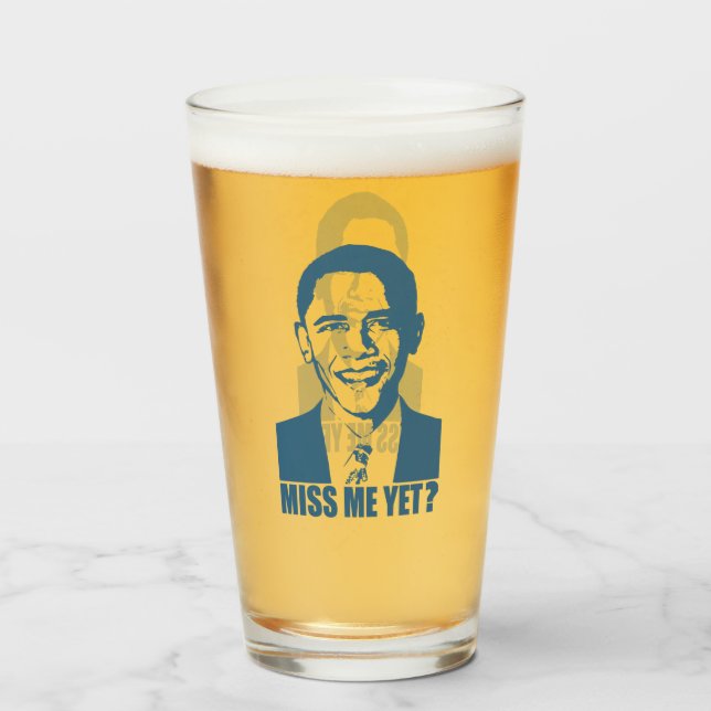 Copo De Pint Obama Sentiu Minha Falta Ainda? (Frente (Preenchido))