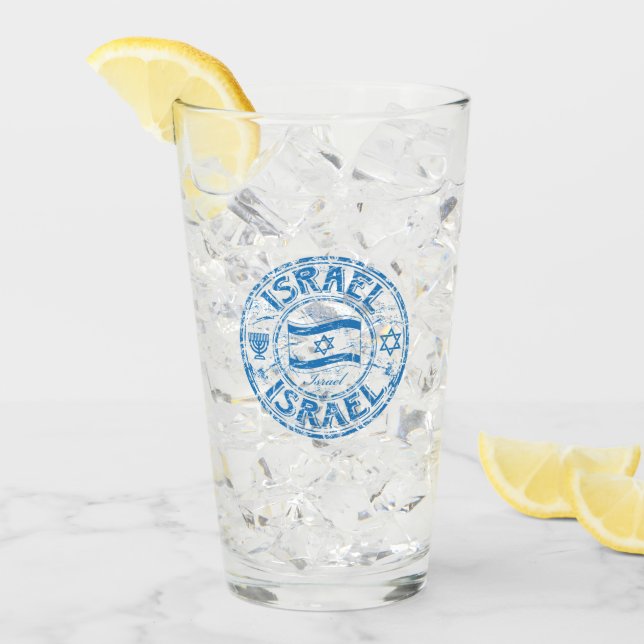 Copo De Pint Óculos de Bebendo Judaica Israel - Presentes (Gelo frontal)