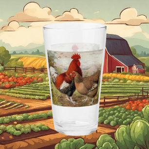 Copo De Pint Óculos de galinha de galinha de campo