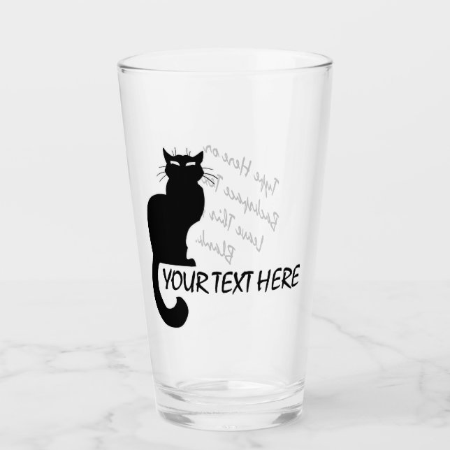 Copo De Pint Óculos de gato personalizados (Frente)