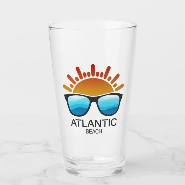 Copo De Pint Óculos de Sol Atlantic Beach Carolina do Norte (Frente)