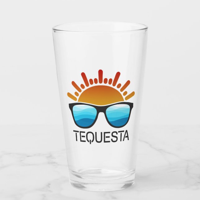 Copo De Pint Óculos de sol da Tequesta Florida (Frente)