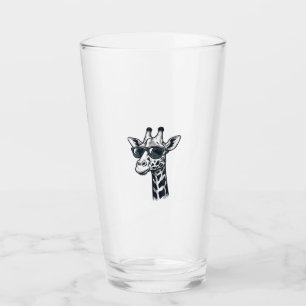 Copo De Pint Óculos de Sol de Girafa Legal Camiseta com Gravaçã