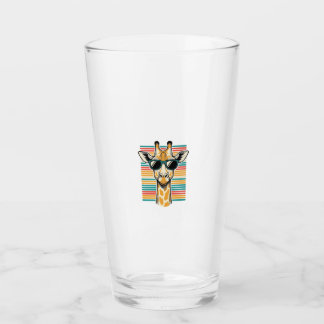 Copo De Pint Óculos de Sol de Girafa Vintage Vetor de Listra Re
