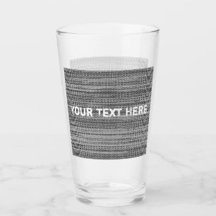 Copo De Pint Óculos de Tecido de Cinza com Texto Personalizado