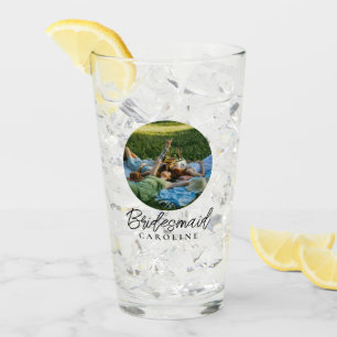 Copo De Pint Oferta de Bridesmaid de Script de Foto com Na moda