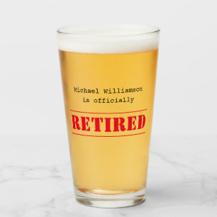 Copo De Pint Oficialmente aposentado, com nome personalizado ve