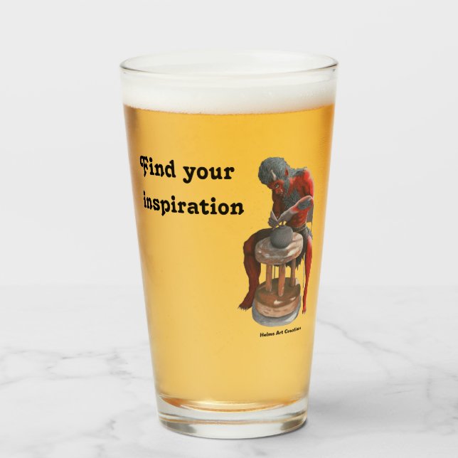 Copo De Pint Ogre Potter Fazer Pottery Fantasy Art Cup (Frente (Preenchido))