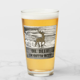 Copo De Pint Oh Deer Engraçado Cerveja Citada Rústica