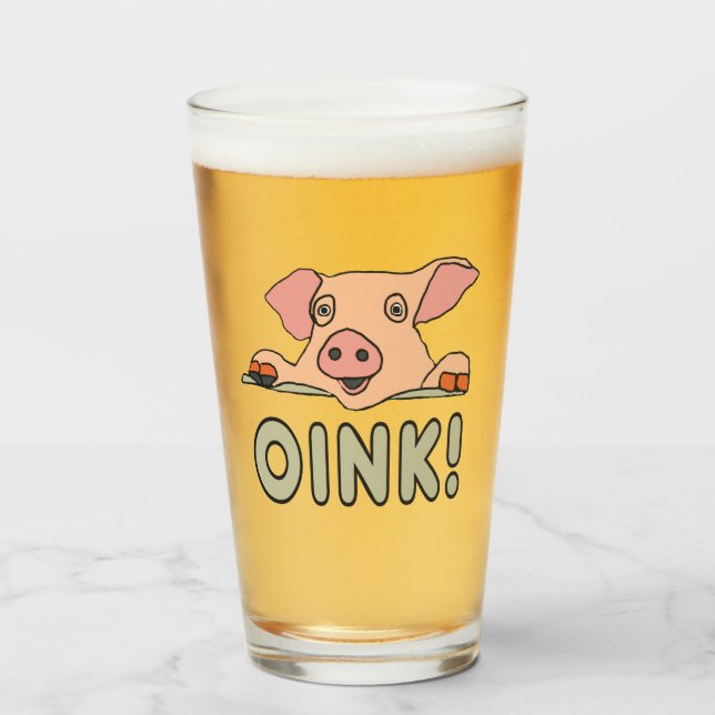 Copo De Pint Oink Pig (Frente (Preenchido))