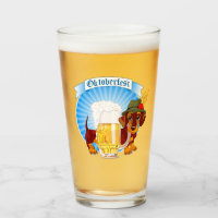 Oktoberfest Dachshund no Chapéu Alpino com Cerveja