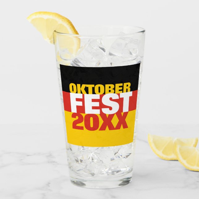 Copo De Pint Oktoberfest Octoberfest Flag Alemão (Gelo frontal)