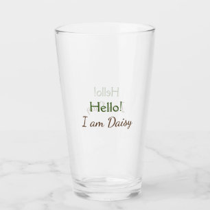 Copo De Pint Olá, eu sou Daisy, adicione o texto do nome simple