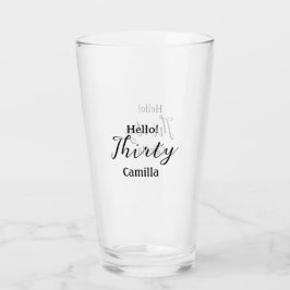 Copo De Pint Olá trinta anos de idade nome simples minimalista 