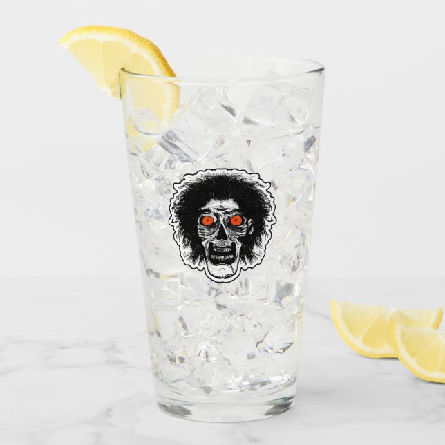 Copo De Pint OLHOS Laranja DA CABEÇA ZOMBIE (Gelo frontal)