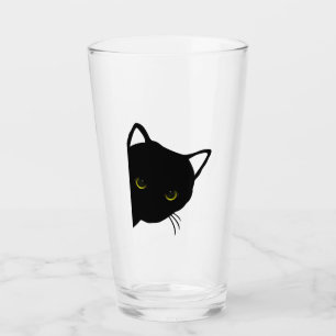 Copo De Pint olhos negros de gato à esquerda