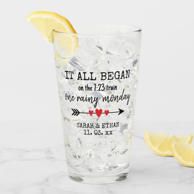 Copo De Pint Onde Tudo Começou Dia de os namorados Com Amor (Gelo frontal)