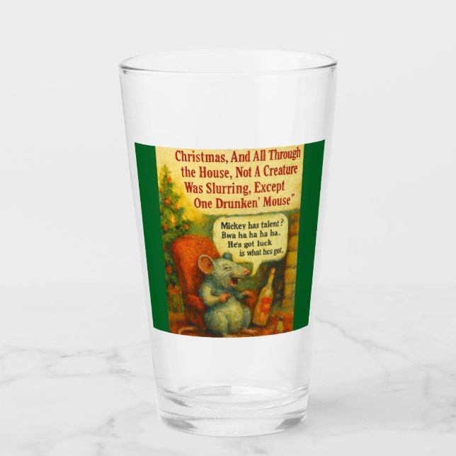 Copo De Pint One Drunken' Mouse – Christmas Card Chaos (Frente)