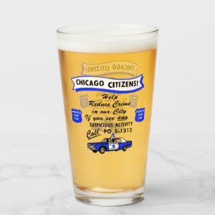 Copo De Pint Operação da Polícia de Vintage em Chicago - Par