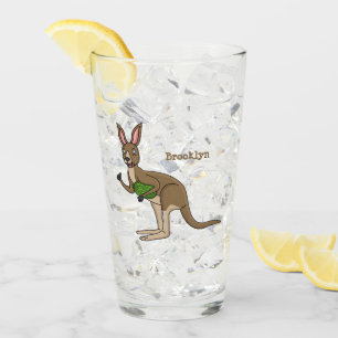 Copo De Pint Óptica ilustração de canguru australiano feliz