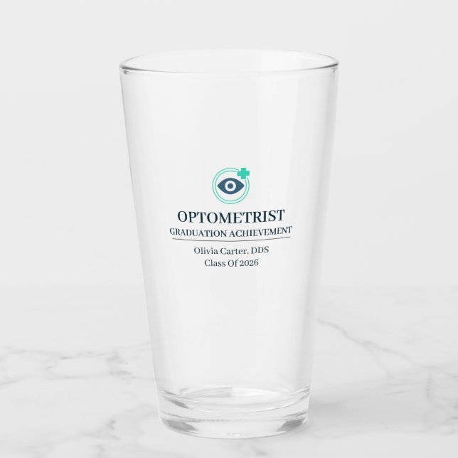 Copo De Pint Optometrista Nome Personalizado Desde Ano (Frente)