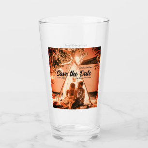 Copo De Pint orange boho salvar a data QR adicionar nome do sit