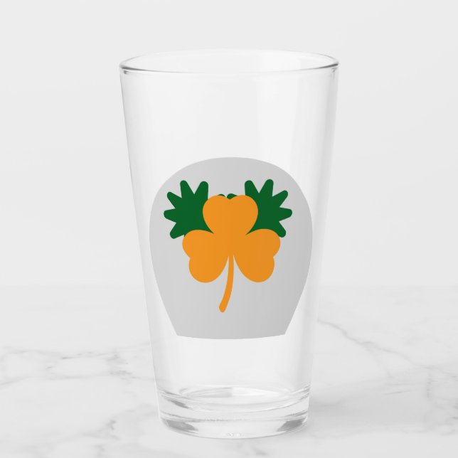 Copo De Pint Orange Clover American Bebendo Glass (Frente)