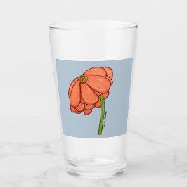 Copo De Pint Orange Flower with Blue background
