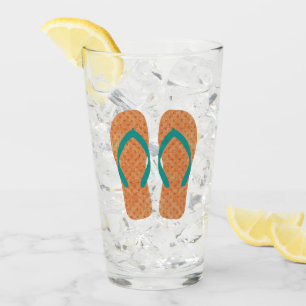 Copo De Pint Orange Summer Beach Sandals Sacudir Flop Design