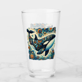 Copo De Pint Orca Killer Whale Floral Whimssic - Praia Náutica 