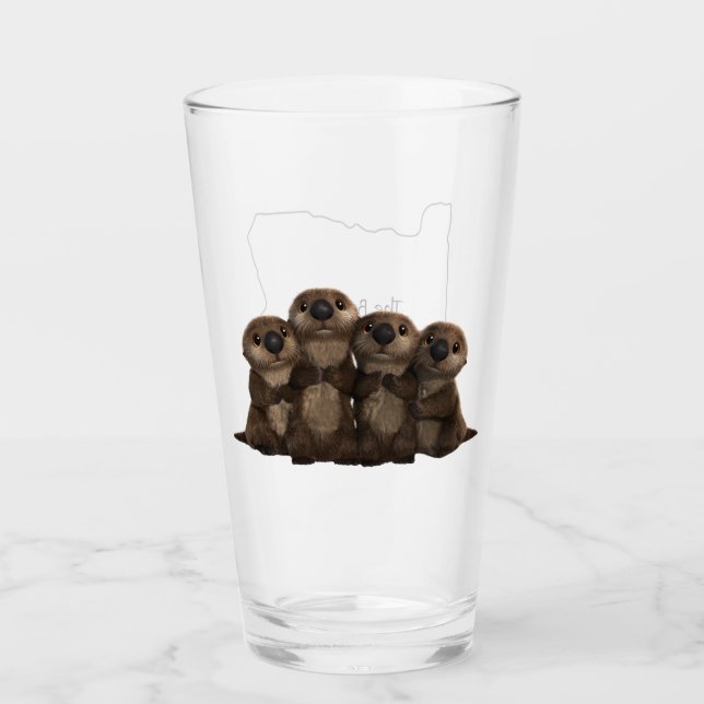 Copo De Pint Oregon - Estado do castor (Frente)