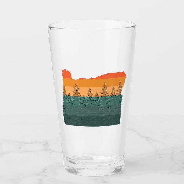 Copo De Pint Oregon Tree Silhouette (Frente)