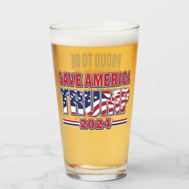 Copo De Pint Orgulho De Suportar Trump (Traseira (Preenchido))