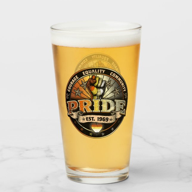 Copo De Pint Orgulho de Urso est. 1969 (Frente (Preenchido))
