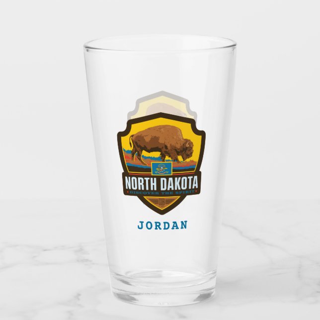 Copo De Pint Orgulho Estatal | Dakota do Norte (Frente)