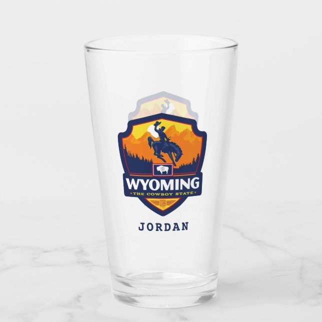Copo De Pint Orgulho Estatal | Wyoming (Frente)