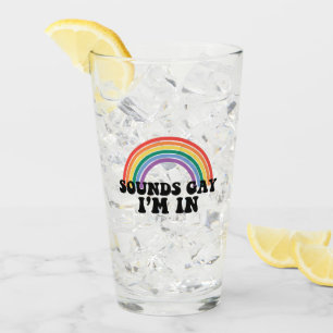 Copo De Pint Orgulho Gay LGBT Arco-íris Soa Gay Estou Dentro