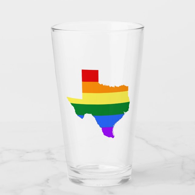 Copo De Pint Orgulho gay| Texas Rainbow (Frente)