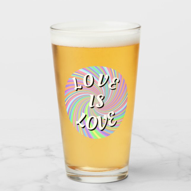 Copo De Pint Orgulho Love Is Love (Frente (Preenchido))