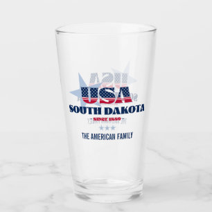 Copo De Pint Orgulho Patriótico de Dakota do Sul Personalizado