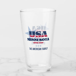 Copo De Pint Orgulho Patriótico de Minnesota Personalizado
