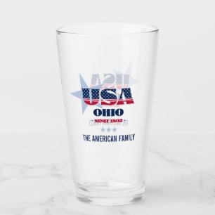 Copo De Pint Orgulho Patriótico de Ohio Personalizado