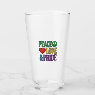 Copo De Pint Orgulho Paz Amor Desenho Vetorial de Gravura Vinta