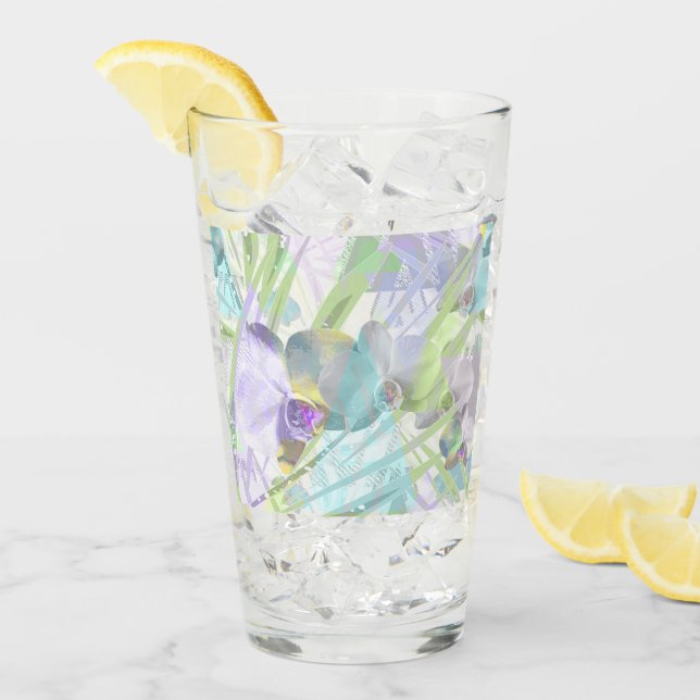 Copo De Pint Orquídeas e palmeiras, tropicais (Gelo frontal)