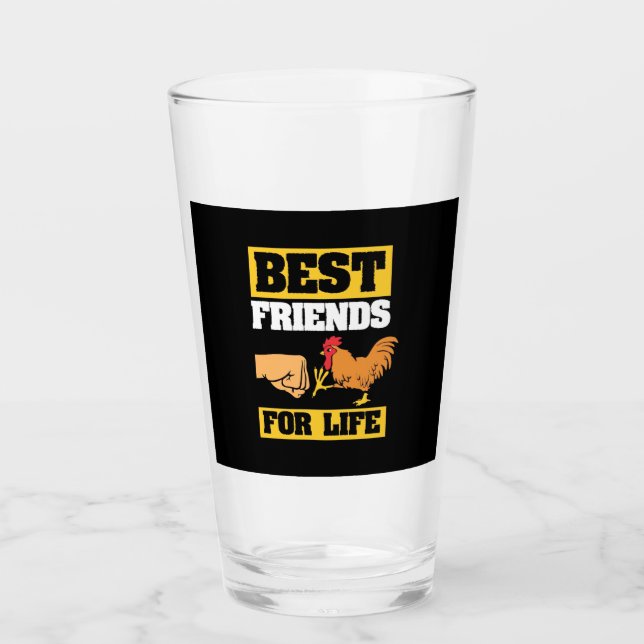 Copo De Pint Os Melhores Amigos Da Galinha Para A Vida (Frente)