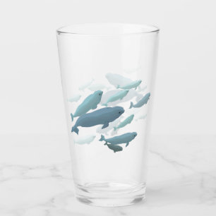 Copo De Pint Os vidros de vidro das baleias da baleia da beluga