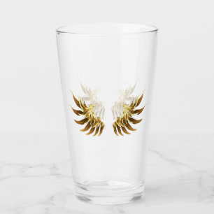 Copo De Pint Ouro Angel Wings sobre fundo preto