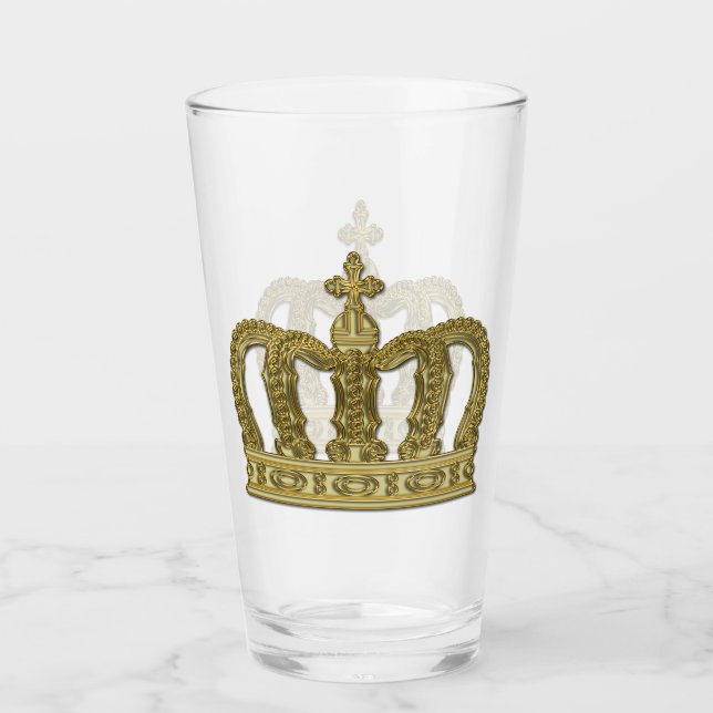 Copo De Pint Ouro Coroa - luxo Real 2 (Frente)