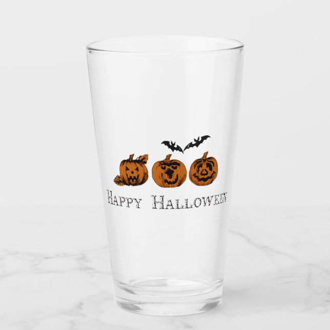Copo De Pint Outono/Halloween/abóbora (Frente)
