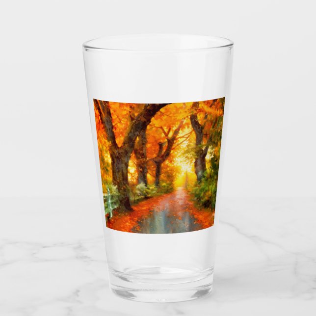 Copo De Pint outono/queda/folhas/natureza (Frente)